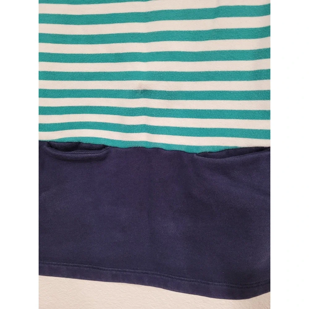 Gymboree Girls Striped Long Sleeve Dress Navy Blue Green‎ Pockets Size 5 #8